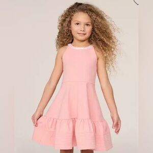 Janie and Jack Light Pink Ruffle Hem Dress